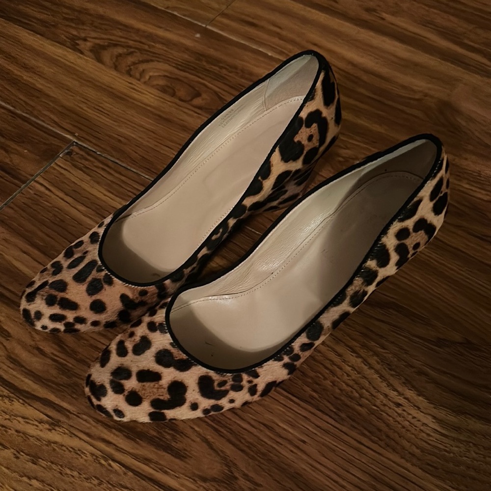 J Crew Leopard Wedge Heels
